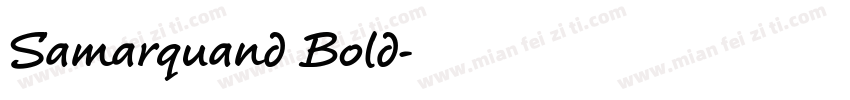 Samarquand Bold字体转换
